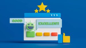 Page web d'avis positif en 3d